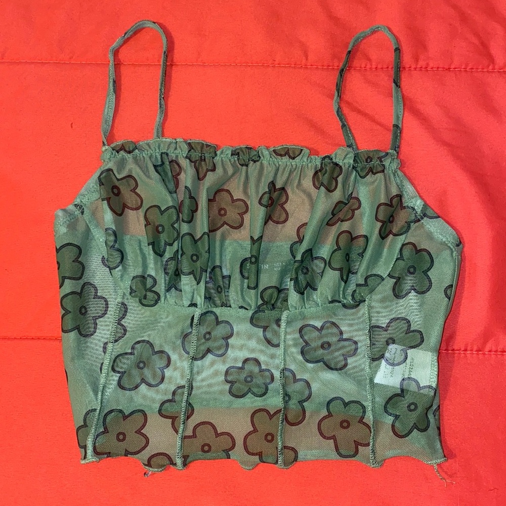 Floral Mesh Cami Top